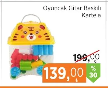 Oyuncak Gitar Baskılı Kartela
