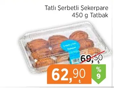 Tatlı Şerbetli Şekerpare 450 G Tatbak