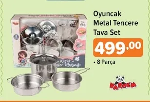 Oyuncak Metal Tencere Tava Set 8 Parça