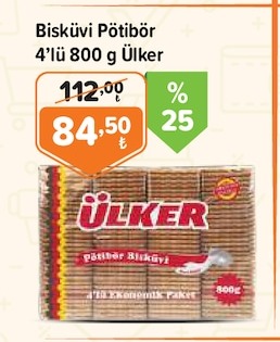 Bisküvi Pötibör 4'Lü 800 G Ülker
