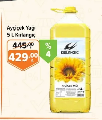 Ayçiçek Yağı 5 L Kırlangıç