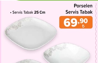 Porselen Servis Tabak 25 Cm