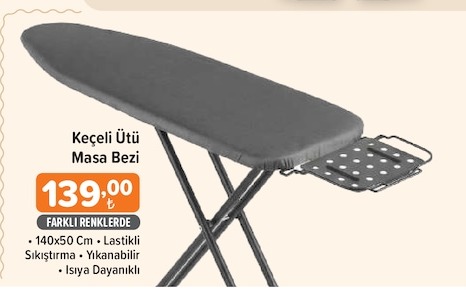 Keçeli Ütü Masa Bezi