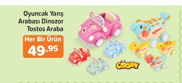 Oyuncak Yarış Arabası Dinozor Tostos Araba