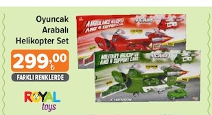 Oyuncak Arabalı Helikopter Set
