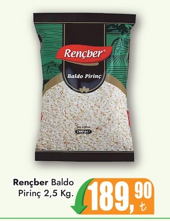 Rençber Baldo Pirinç 2,5 Kg.