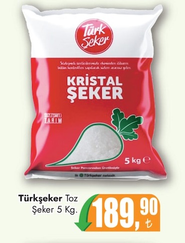 Türkşeker Toz Şeker 5 Kg.
