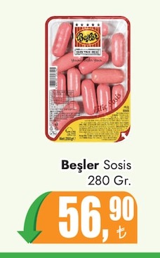 Beşler Sosis 280 Gr.