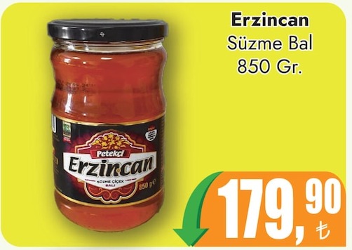 Erzincan Süzme Bal 850 Gr.