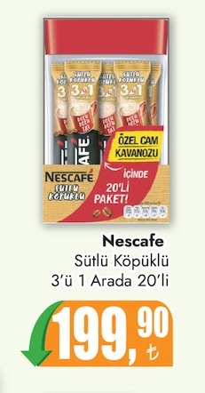 Nescafe Sütlü Köpüklü 3'Ü 1 Arada 20'Li