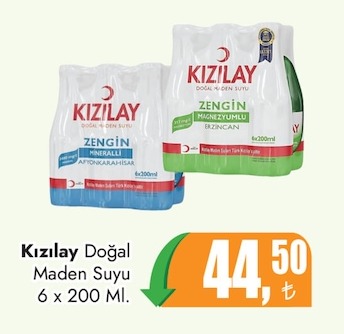 Kızılay Doğal Maden Suyu 6 X 200 Ml.