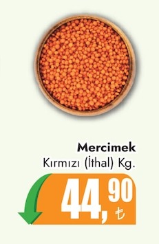 Mercimek Kırmızı (Ithal) Kg.