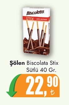 Şölen Biscolata Stix Sütlü 40 Gr.