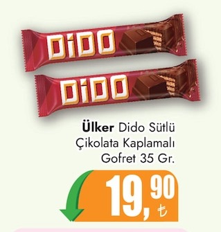 Ülker Dido Sütlü Çikolata Kaplamalı Gofret 35 Gr.