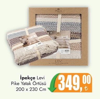 Ipekçe Levi Pike Yatak Örtüsü 200 X 230 Cm