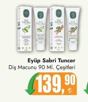 Eyüp Sabri Tuncer Diş Macunu 90 Ml Çeşitleri