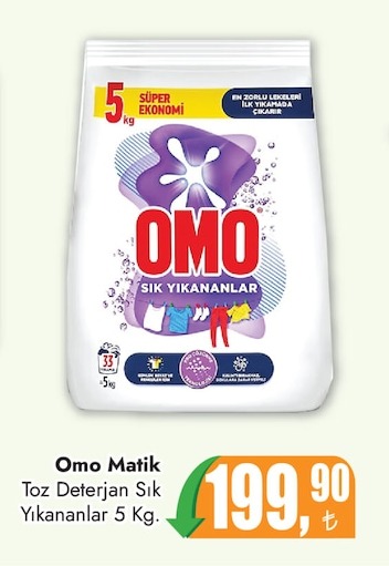 Omo Matik Toz Deterjan Sık Yıkananlar 5 Kg.