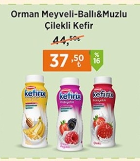 Kefirix Orman Meyveli Ballı Muzlu Çilekli Kefir