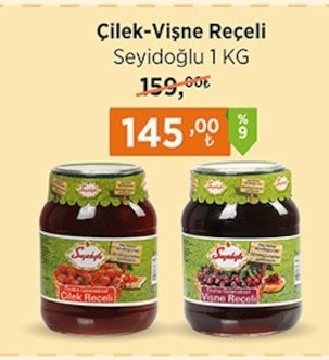 Çilek Vişne Reçeli Seyidoğlu 1 Kg