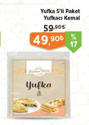 Yufka 5'Li Paket Yufkacı Kemal