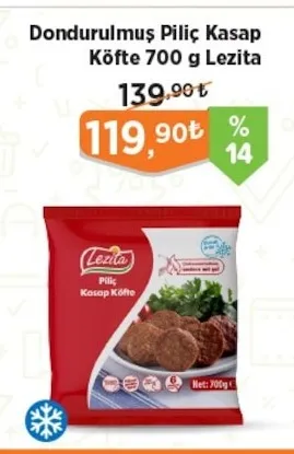 Dondurulmuş Piliç Kasap Köfte 700 G Lezita