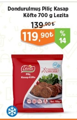 Dondurulmuş Piliç Kasap Köfte 700 G Lezita