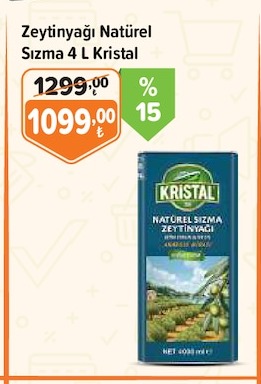 Zeytinyağı Natürel Sızma 4 L