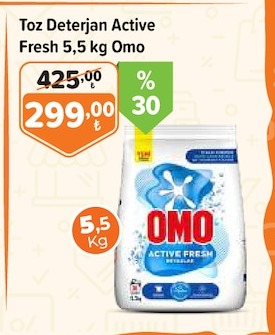 Toz Deterjan Active Fresh 5,5 Kg Omo