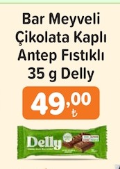 Bar Meyveli Çikolata Kaplı Antep Fıstıklı 35 G Delly