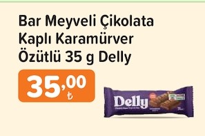 Bar Meyveli Çikolata Kaplı Karamürver Özütlü 35 G Delly