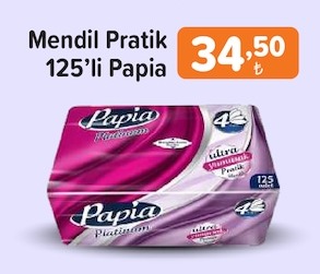 Mendil Pratik 125'Li Papia