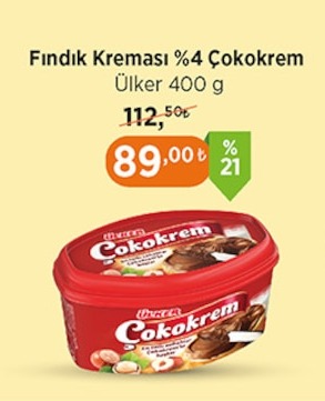 Fındık Kreması %4 Çokokrem Ülker 400 G