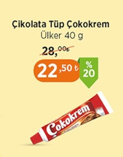 Ülker Çikolata Tüp Çokokrem 40 G