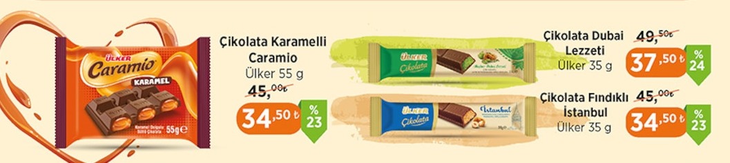 Ülker Çikolata Karamelli Caramio 55 G