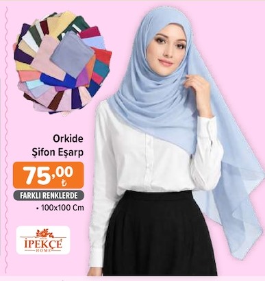 Orkide Şifon Eşarp