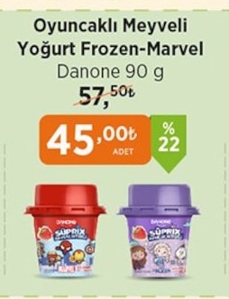 Oyuncakli Meyveli Yoğurt Frozen-Marvel Danone 90 G