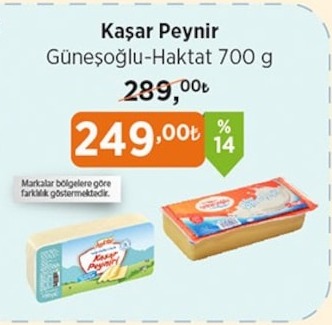 Kaşar Peynir Güneçoğlu-Haktat 700 G