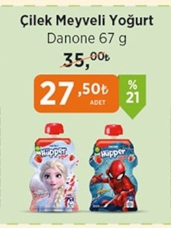 Çilek Meyveli Yoğurt Danone 67 G