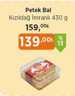 Petek Bal Kızıldağ İmranlı 430 G