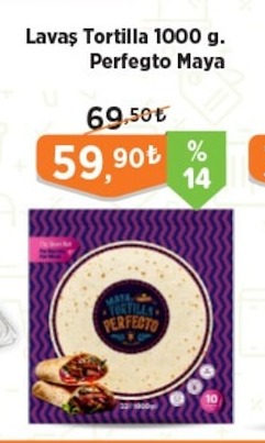 Lavaş Tortilla 1000 G. Perfecto Maya