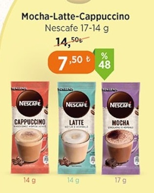 Nescafe Mocha-Latte-Cappuccino 17-14 G
