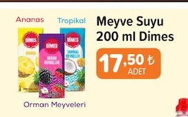 Meyve Suyu 200 Ml Dimes