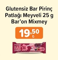 Glutensiz Bar Pirinç Patlağı Meyveli 25 G Bar'On Mixmey