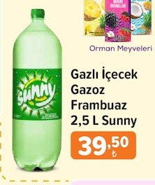 Gazlı İçecek Gazoz Frambuaz 2,5 L Sunny