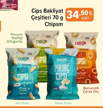 Cips Bakliyat Çeşitleri 70 G Chipsm