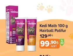 Kedi Maltı 100 G Hairball Patifur