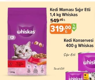 Kedi Maması Sığır Etli 1,4 Kg Whiskas