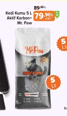 Kedi Kumu 5 L Aktif Karbon+ Mr. Paw