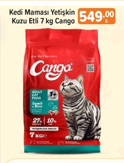 Kedi Maması Yetişkin Kuzu Etli 7 Kg Cango