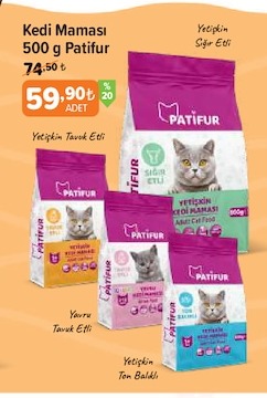 Kedi Maması 500 G Patifur